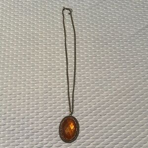 Elegant Burnt Orange Pendant Necklace
